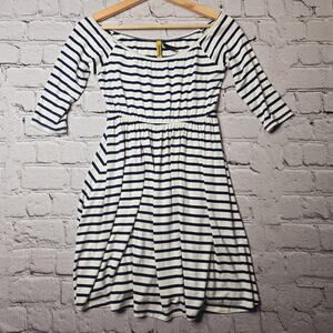 Rachel Pally X Revolve Off The Shoulder Empire Dress Atlantic Stripe Size Large